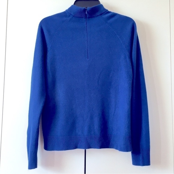 Karen Scott luxsoft Mock Neck Blue Sweater - Picture 2 of 16